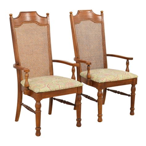 57 Off Broyhill Furniture Broyhill Cane Back Dining Arm Chairs Chairs