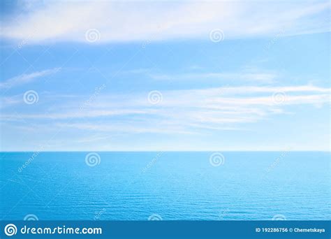 Beautiful Ripply Sea Under Sky With Clouds Stock Photo Image Of Cool