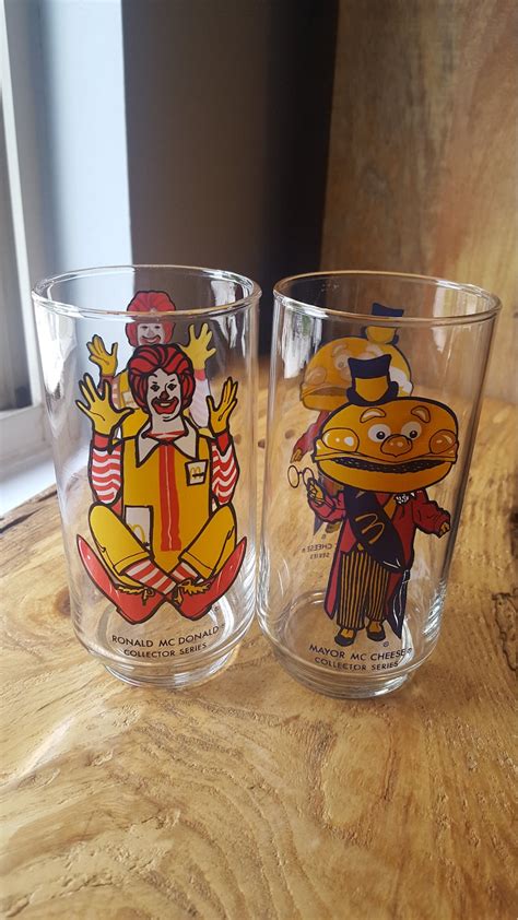 Vintage Mcdonald S Collector Series Glasses Set Of 6 Etsy