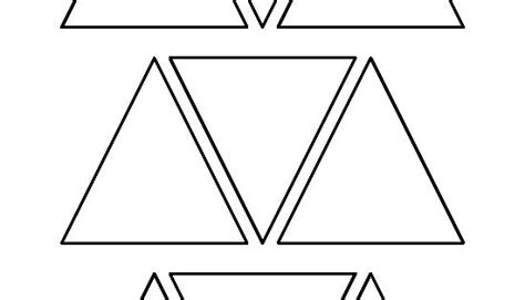 3 Inch Triangle Pattern Use The Printable Outline For Crafts Creating