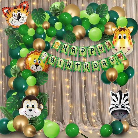 Party Propz Jungle Theme Birthday Decoration Items Huge 56pcs