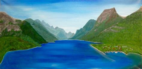 Waterton Lakes Alberta Acrylic Painting By Brian Sloan Beautiful
