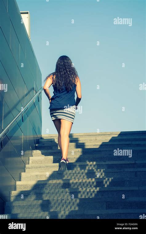 Up Stairs Woman Skirt Hi Res Stock Photography And Images Alamy