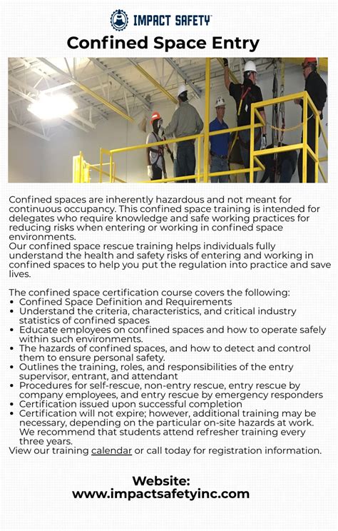 Oshas Confined Spaces Training And Certification Impact Safety
