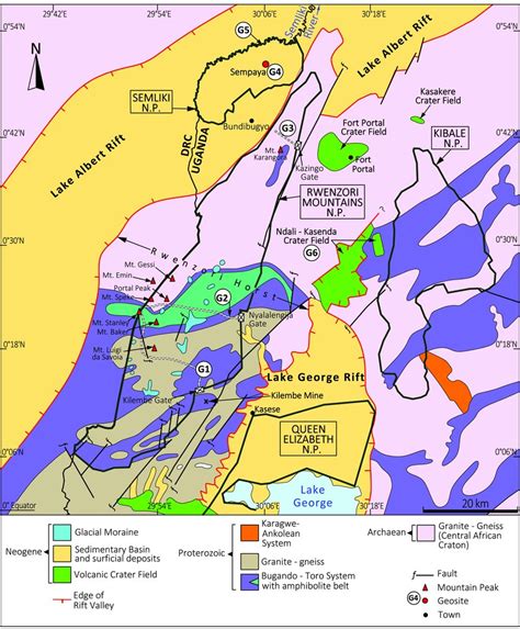 10 Geological Map Of The Rwenzori Mountains And Surrounding Areas