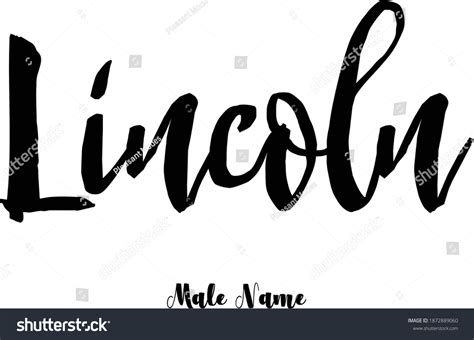Lincolnmale Name Bold Cursive Calligraphy Typeface เวกเตอร์สต็อก ปลอด