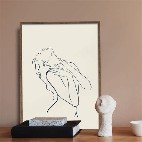 Printable Nude Pencil Drawings Woman Line Drawing Abstract Etsy