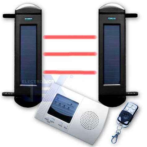 Ir Beam Sensor Solar Powered Wireless Perimeter Security Alarm System