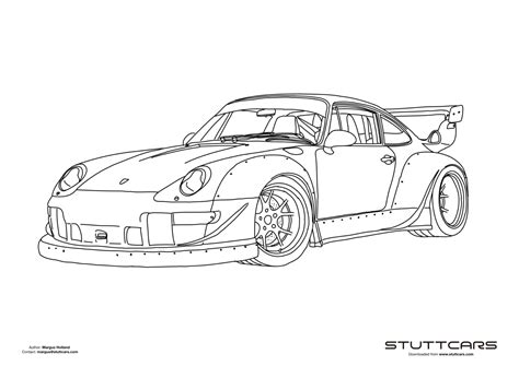 Porsche Coloring Pages Stuttcars