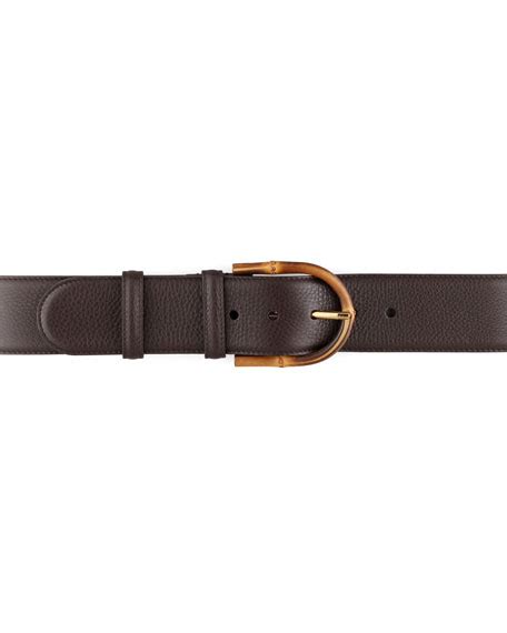 Gucci Bamboo Buckle Leather Belt Brown