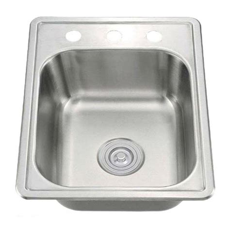 Single Bowl Stainless Steel Drop In Overmount Kitchen Sink Zincera