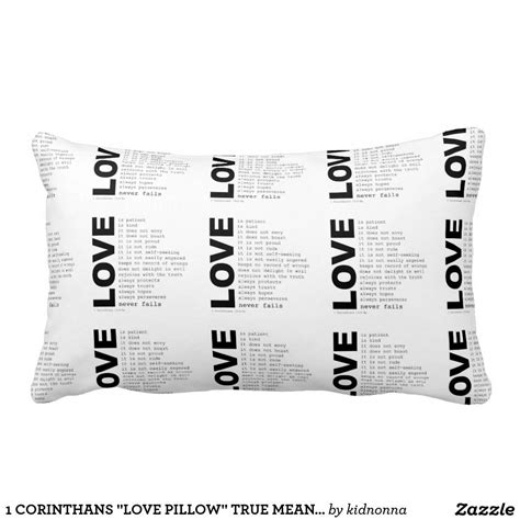 1 Corinthans Love Pillow True Meaning Of Love Lumbar Pillow Meaning Of Love