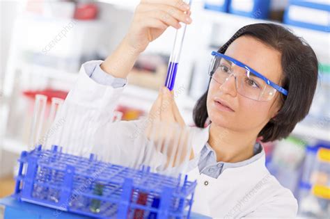 Scientist Holding A Test Tube Stock Image F0132269 Science Photo