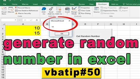 Random Number Generator Excel Vba Code