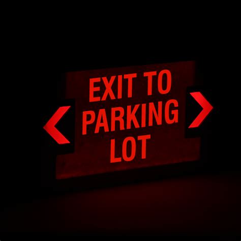 Exit To Parking Lot Led Exit Sign With Battery Backup Sku