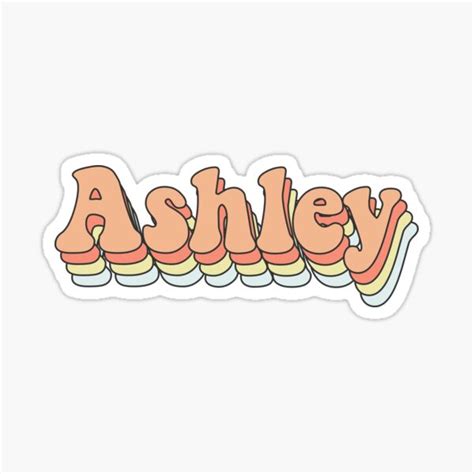 Ashley Custom Aesthetic Trendy Name Sticker For Sale By Jdotrdot712