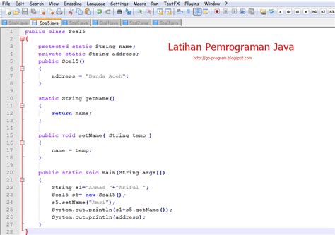 Soal Bahasa Pemrograman Java Bangsoal