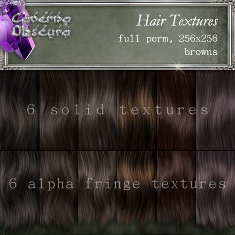 Second Life Marketplace Hair Textures ~browns~ By Caverna Obscura Full Perm