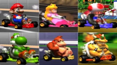 Mario Kart 64 All Characters Race Gameplay Compilation 4k60fps