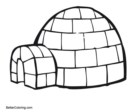 Igloo Letter I Coloring Pages