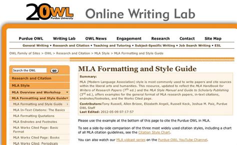 The purdue online writing lab welcome to the purdue owl. Purdue OWL: MLA Formatting and Style Guide | Writing lab, Writing jobs, Online university