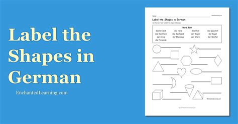 Label The Shapes In German Enchanted Learning