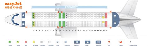 Seat Map Airbus A319 100 Easyjet Best Seats In The Plane