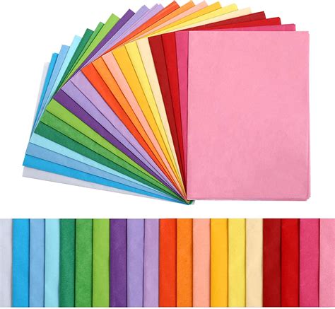 Naler 100 Sheets 20 Assorted Colors 14 X 20 Craft Tissue Paper Bulk