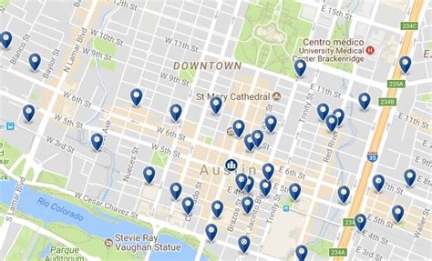 Map Of Downtown Austin Texas Hotels