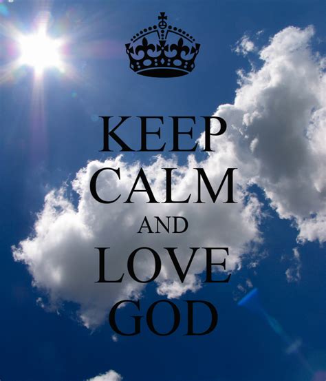 Keep Calm And Love God Poster Steeve Gariazzo Keep