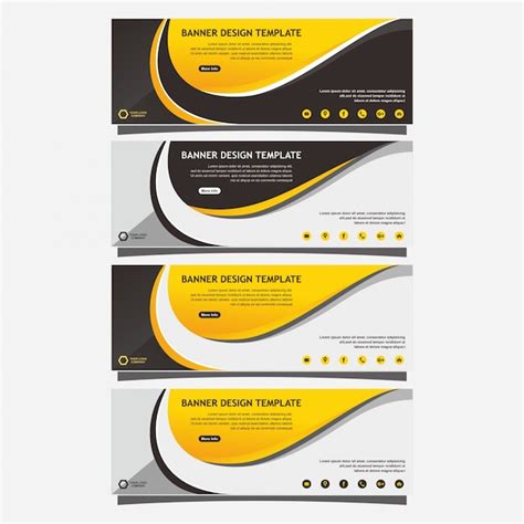 Premium Vector Yellow And Black Web Banner Template