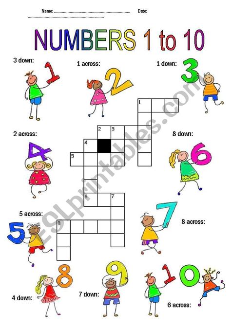 Numbers 1 10 Esl Worksheet By Sandyv12 Shapes Kindergarten