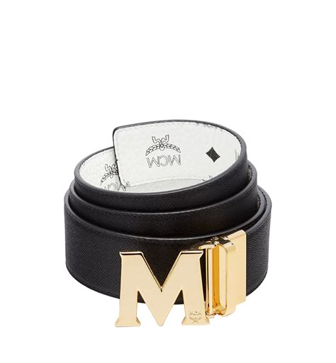 Mcm Belt White And Gold Mcm Whiteblack Reversible Belt Claus M Gold