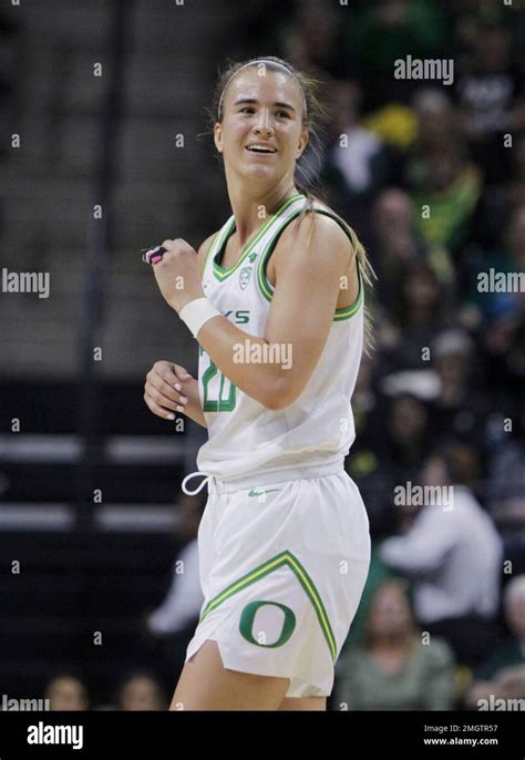Oregons Sabrina Ionescu Smiles After A Score During The First Half