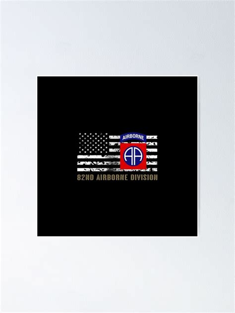 82nd Airborne Division Distressed Flag Poster By Militarycanda
