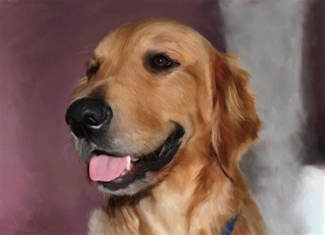 Golden Retriever Painting By Snake Jagger