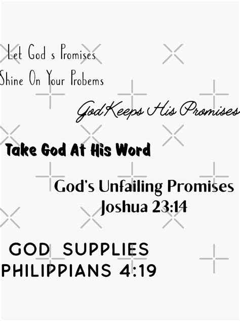 Gods Promises Christian Quotes Sticker Set 2 Sticker For Sale By