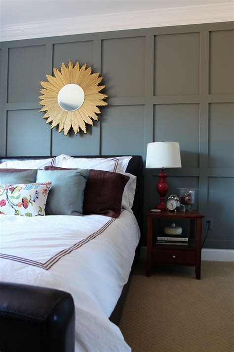 Kelly and her mom teamed up for this master bedroom makeover. Decorating Cents: Gray Board and Batten