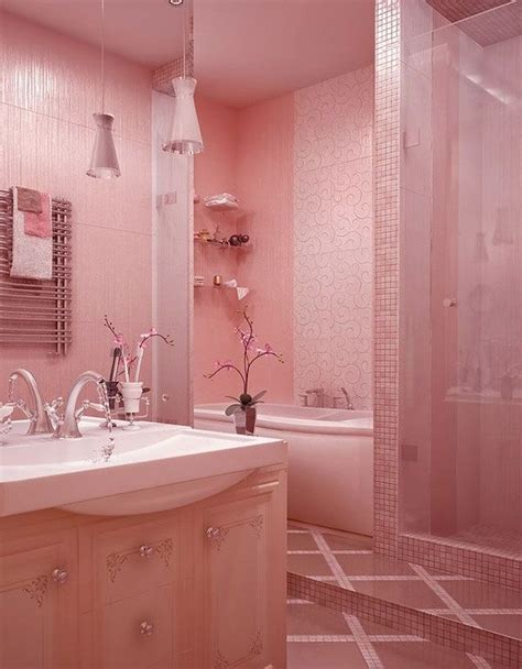37 Pink Bathroom Wall Tiles Ideas And Pictures