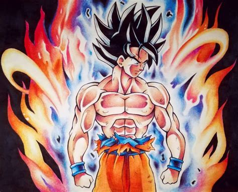 Colored Drawing Of Goku Super Saiyan Ultra Instinct Dragon Ball Gt