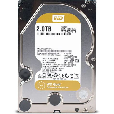 Western Digital Wd Gold 2tb Enterprise Class Hard Disk Drive 7200 Rpm
