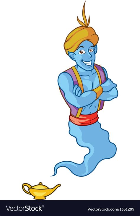 Friendly Genie Royalty Free Vector Image Vectorstock