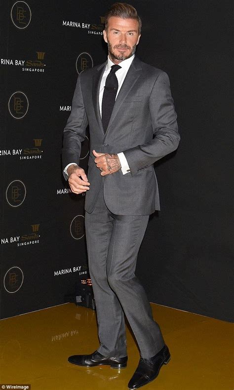 David Beckham Looks Very Dapper In Sleek Suit At Marina Bay Sands Bash
