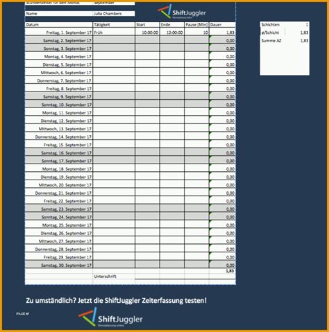 Ausnahmsweise Stundenzettel Vorlage Für Excel Und Word Zum Download