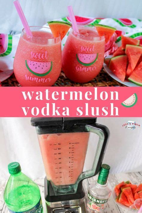 Watermelon Vodka Slush Recipe Drinks Alcohol Recipes Watermelon