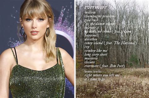 Taylor Swift Evermore Album Quotes