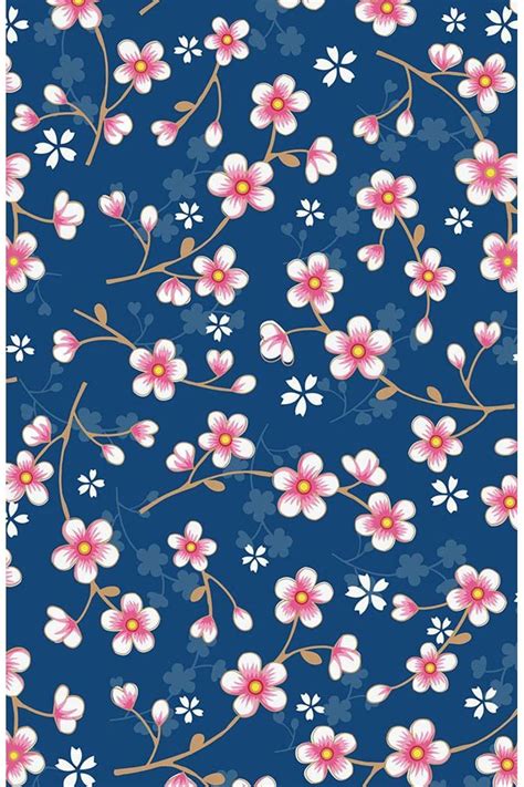 Cherry Blossom Wallpaper Dark Blue Pip Studio The Official Website