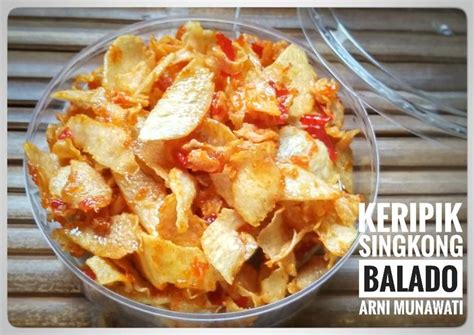 Kalau belum cobain, buruan cobain rasanya ah mantaap #keripiksingkong #balado #keripiksingkongbalado. Resep Keripik Singkong Balado oleh Arni Munawati - Cookpad