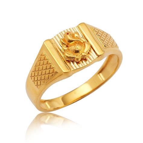 Buy Nac 22k 916 Yellow Gold Ring For Men At