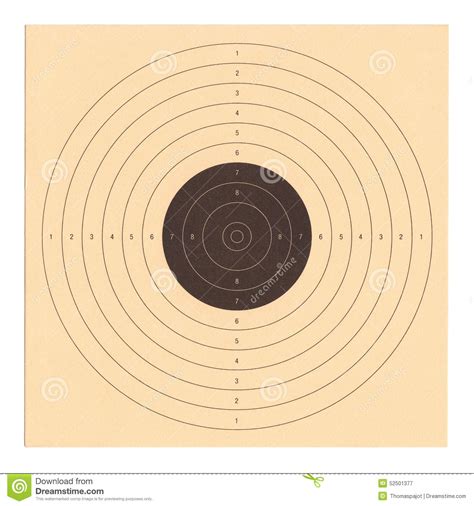 Cardboard Shooting Target Stock Image Image Of Rifle 52501377